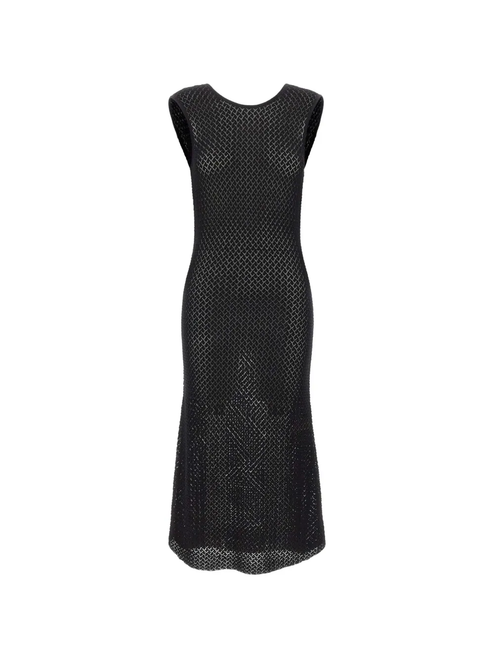 The Garment Tanzania Back openwork knit midi dress - Nero