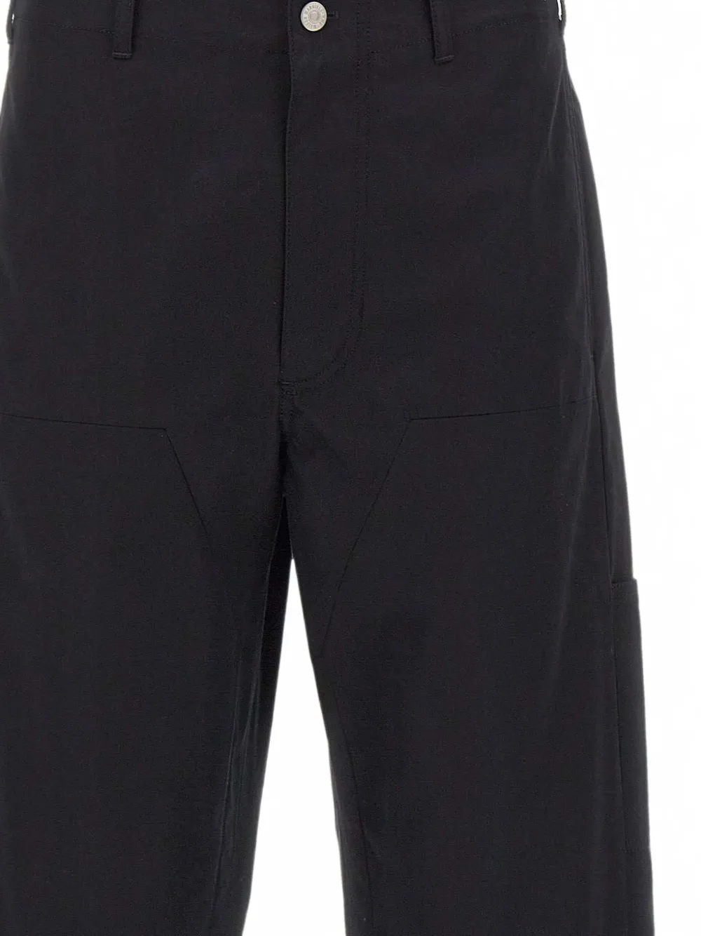 MM6 Maison Margiela Straight broek met geborduurd logo Zwart