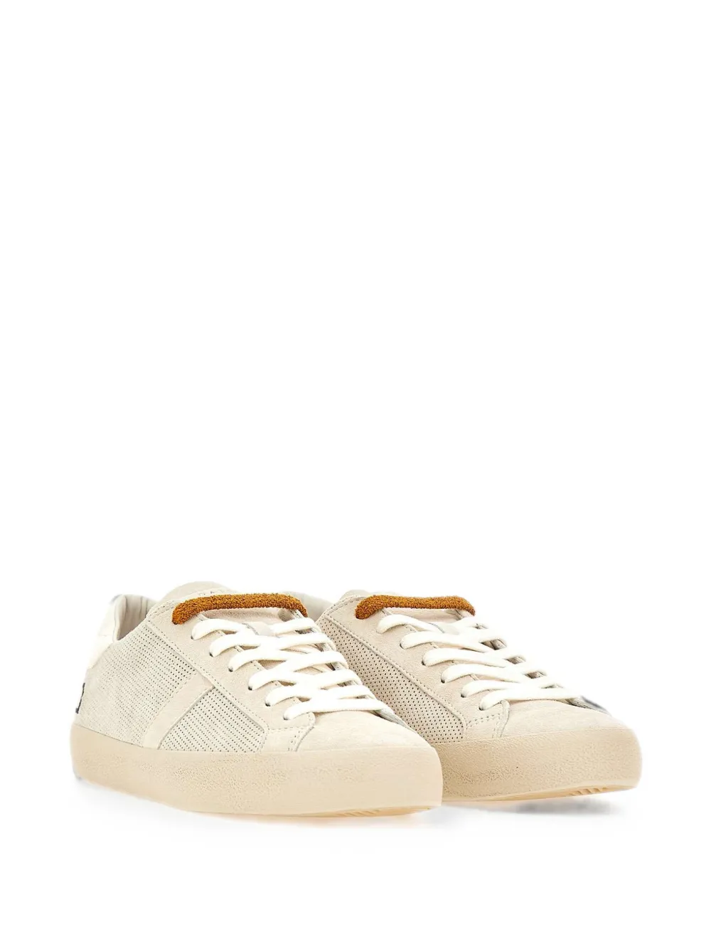 D.A.T.E. Hill Low perforated suede sneakers Beige