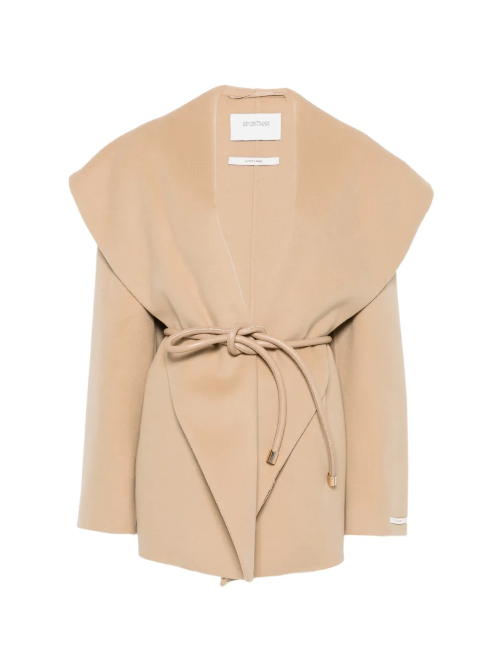Sportmax belted shawl-collar wool coat - Toni neutri