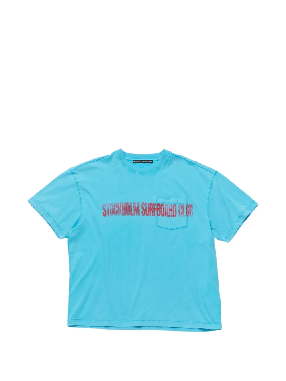 Stockholm Surfboard Club logo-print pocket T-shirt - Blu