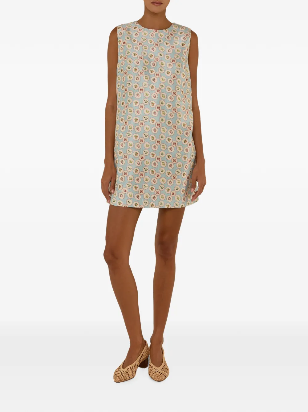 PALM. NOOSA floral-print sleeveless dress - Blau