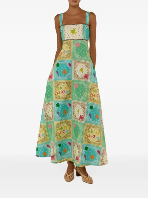 PALM. NOOSA Belle  patchwork-print maxi dress