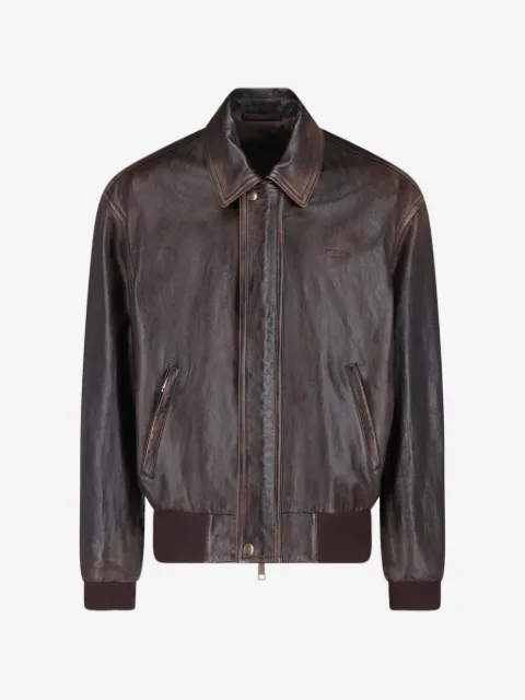 Prada nappa leather bomber jacket