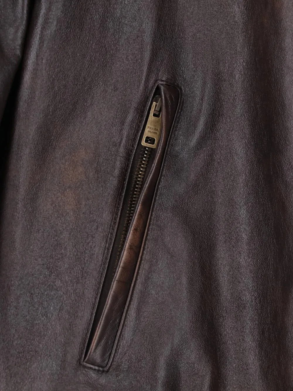 Prada Bomberjack van nappa leer Bruin