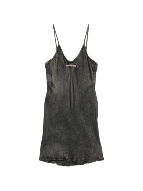 Diesel vestido corto Cassidy con parche del logo y lavado ácido