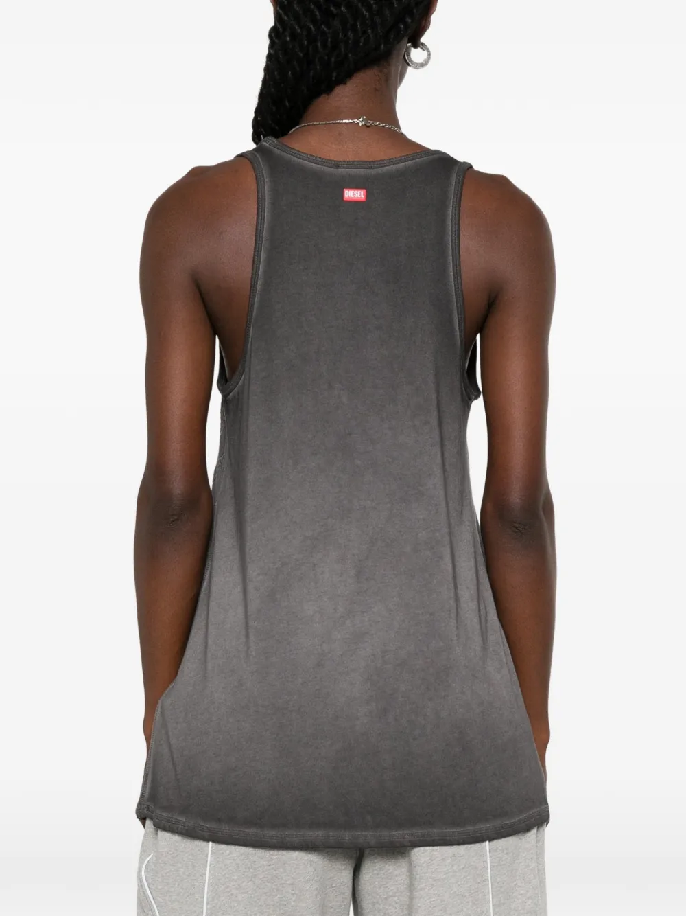 Diesel Tanktop met diepe ronde hals Grijs
