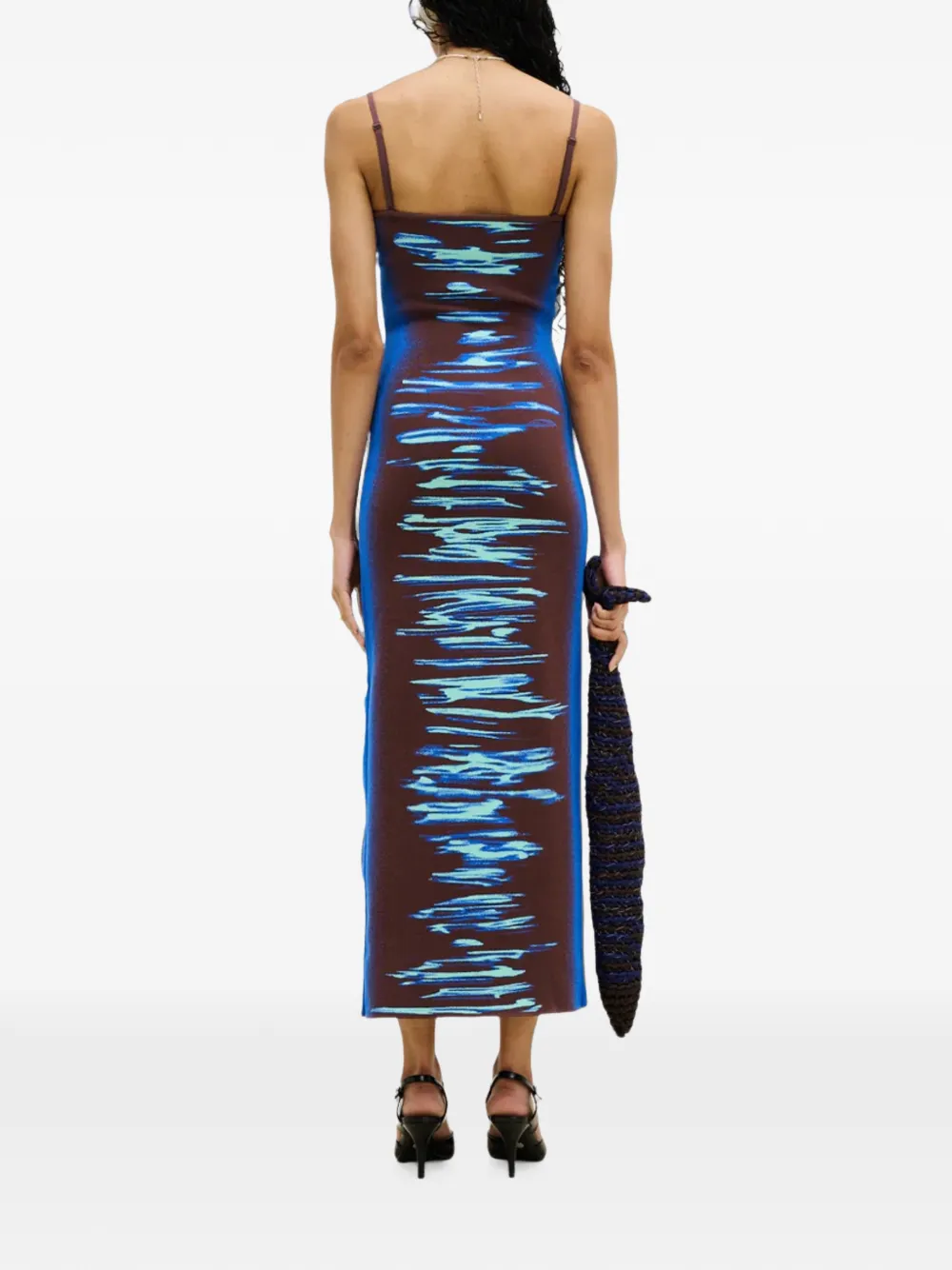 PH5 Iris maxi-dress met golvende split Bruin
