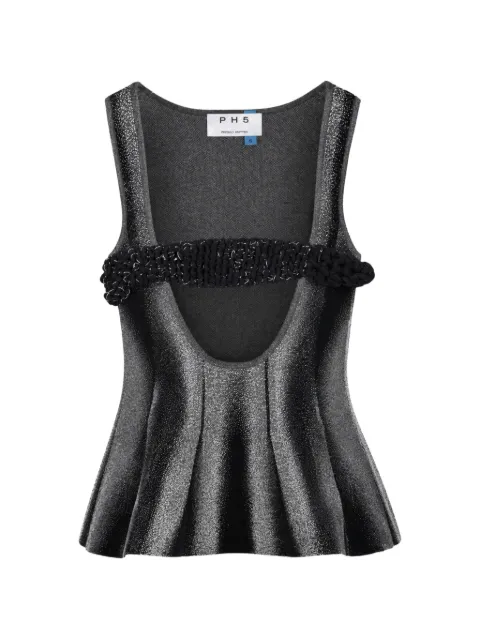 PH5 reflective peplum tank top