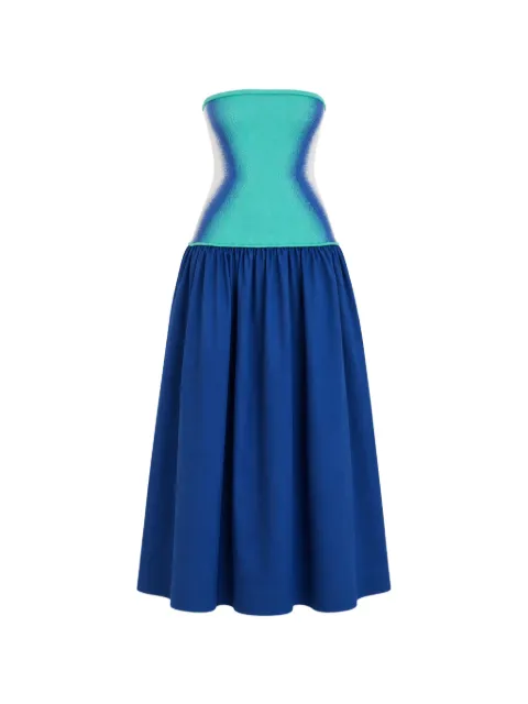 PH5 Almond strapless maxi dress
