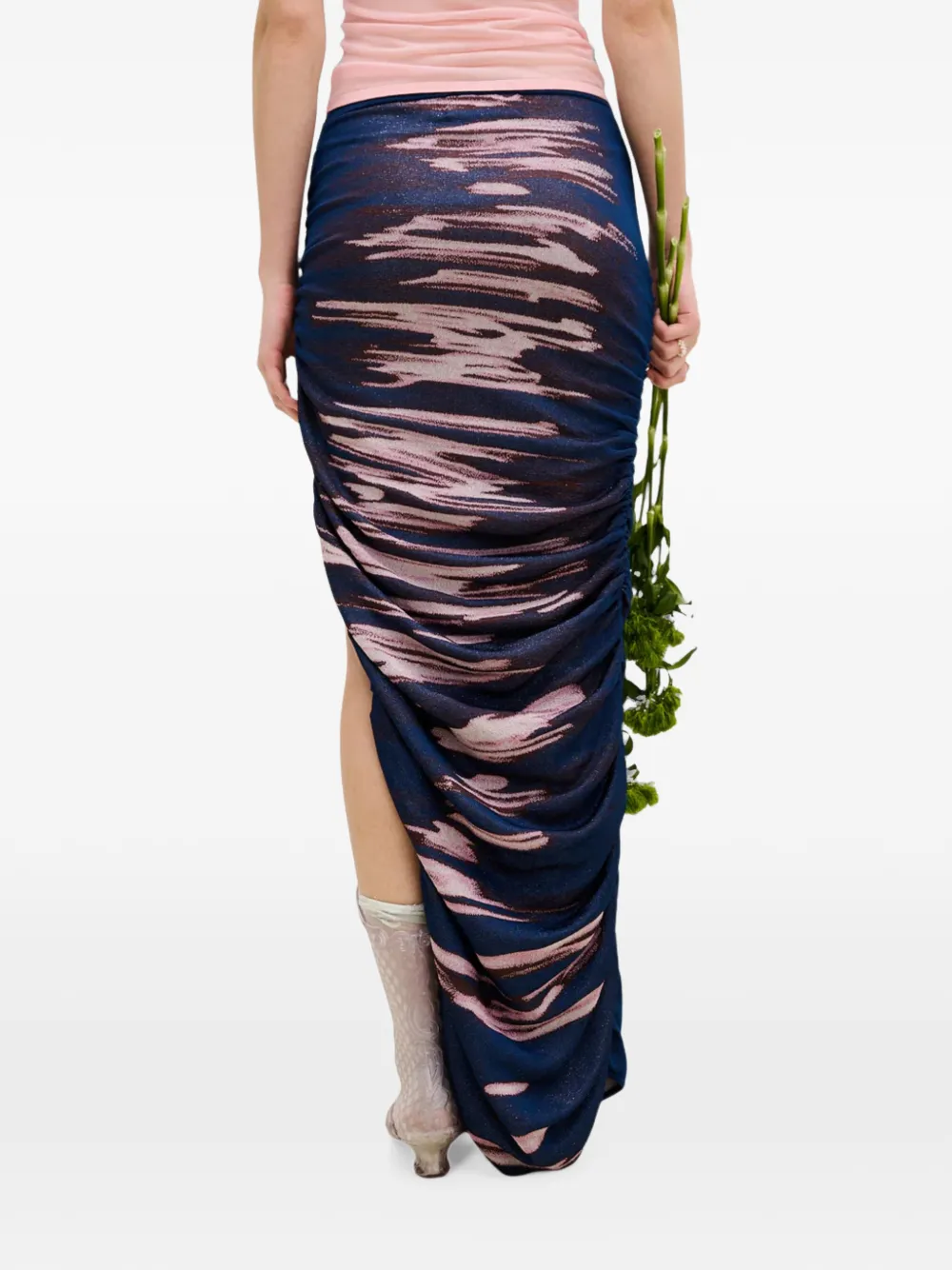 PH5 Nile Lake maxi-rok met ruches Blauw
