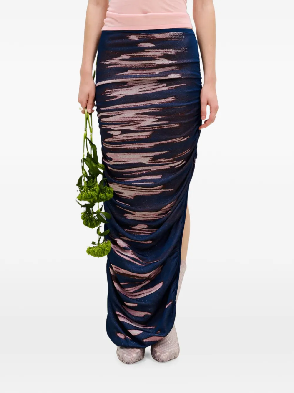 PH5 Nile Lake maxi-rok met ruches Blauw