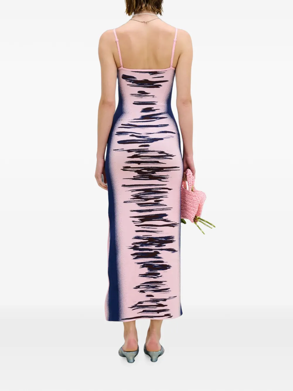 PH5 Iris maxi-dress met golvende split Roze