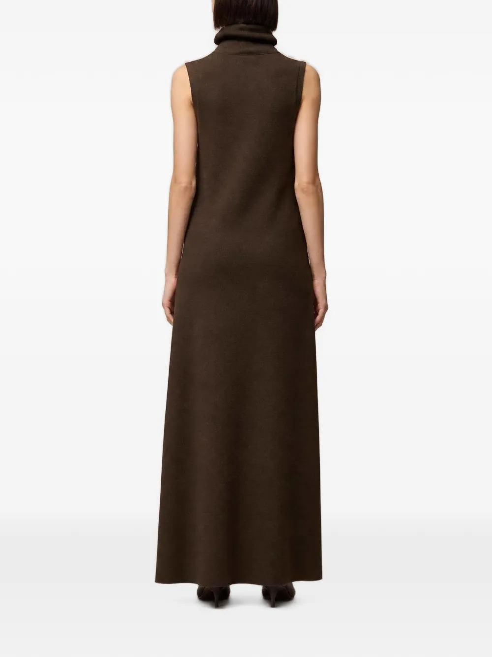 RETORI Maxi-jurk met hoge hals Bruin