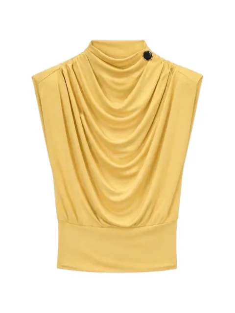 RETORI top drapeado con botones