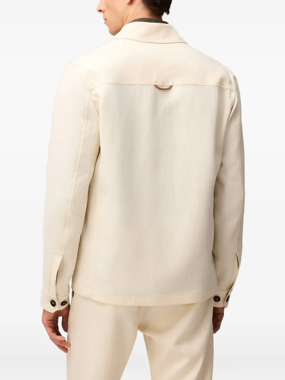 RETORI Linnen jack met zakdetail Beige