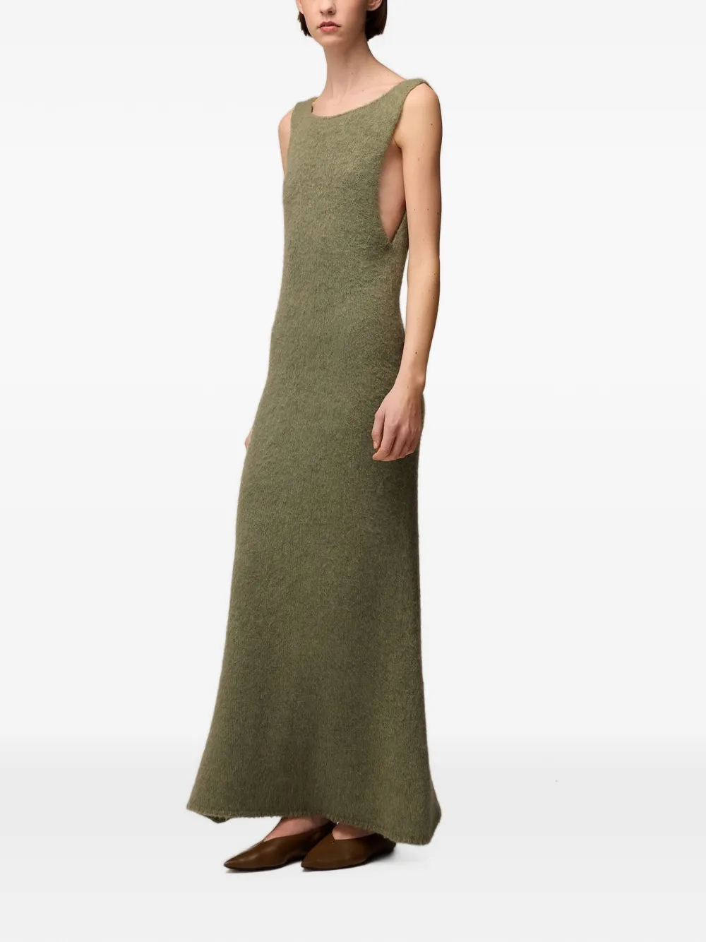 RETORI Kasjmier maxi-jurk Groen