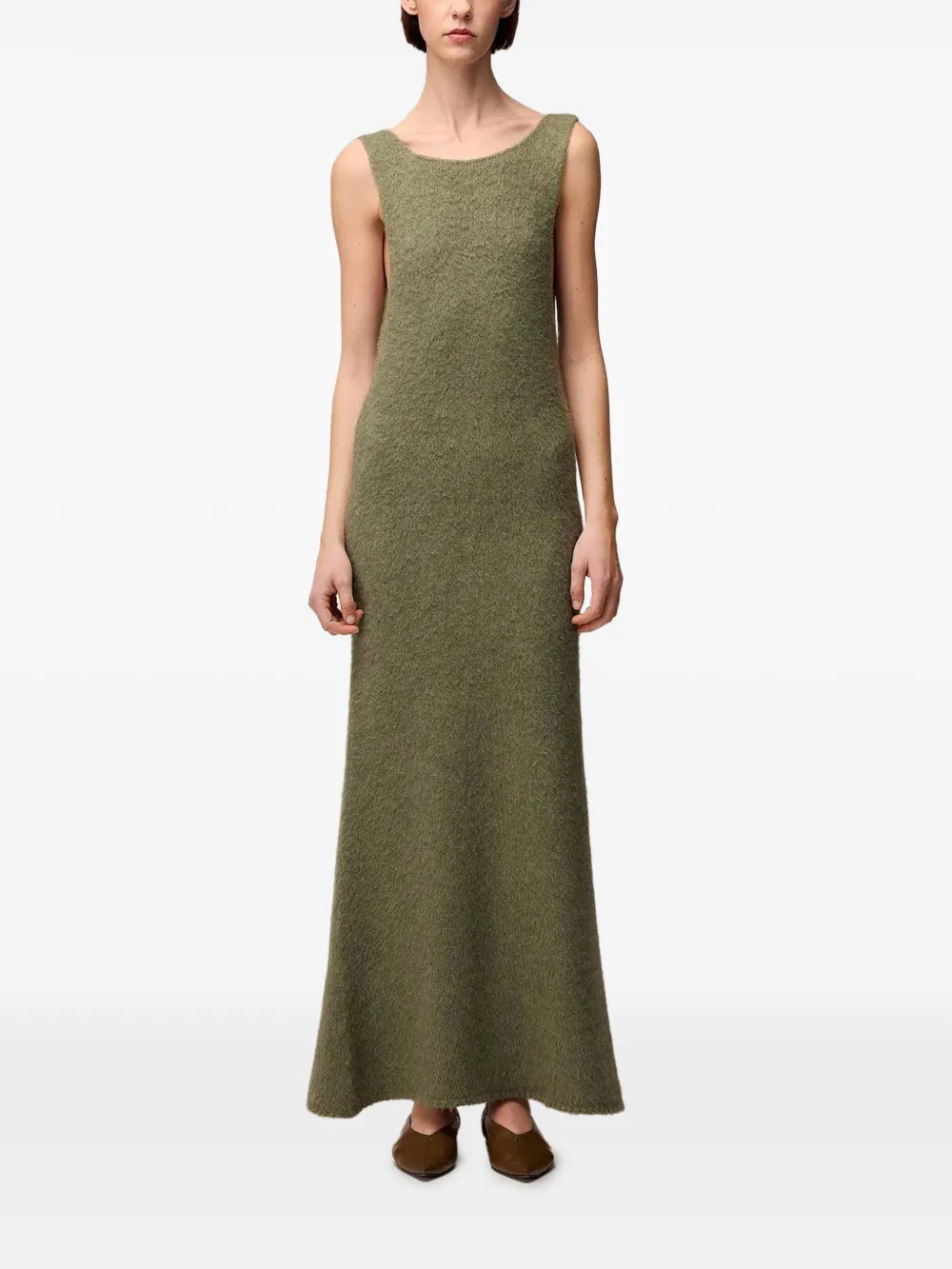 RETORI Kasjmier maxi-jurk Groen