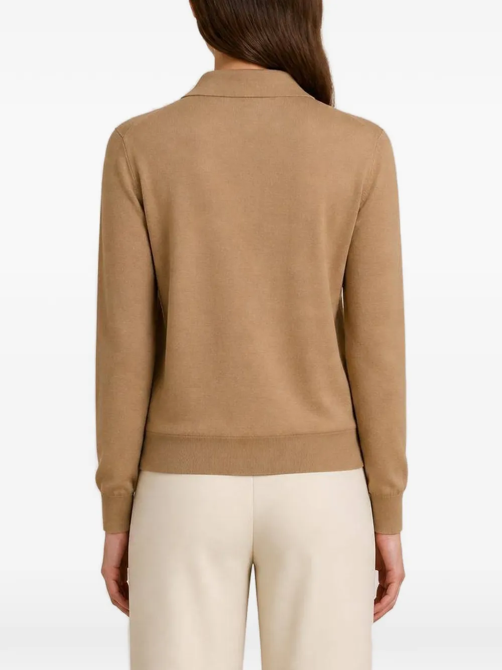 RETORI Poloshirt met lange mouwen Beige