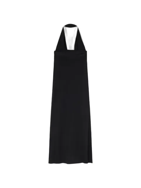 RETORI draped bicolor maxi dress