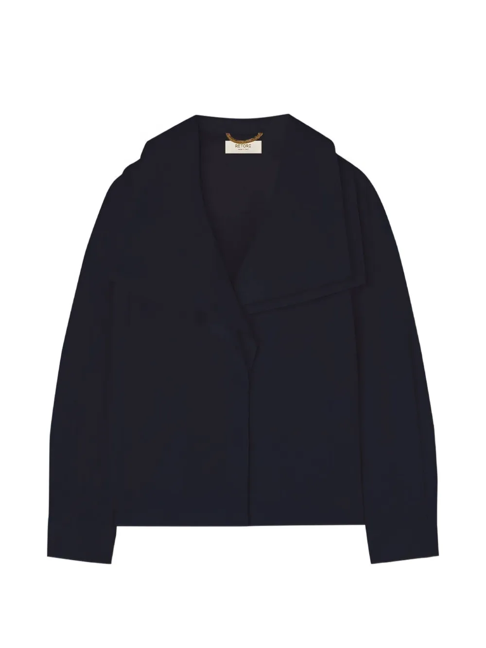 RETORI shawl-collar shirt - Blue