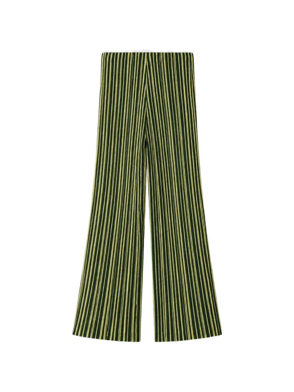 RETORI striped pleated-rib trousers - Verde