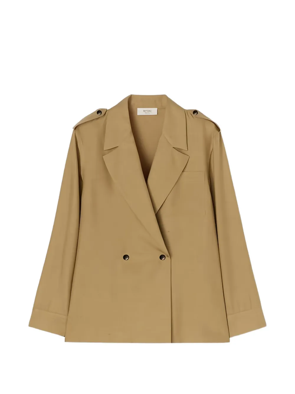 RETORI double-breasted silk blazer - Nude