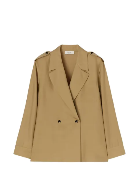 RETORI blazer de seda con doble botonadura