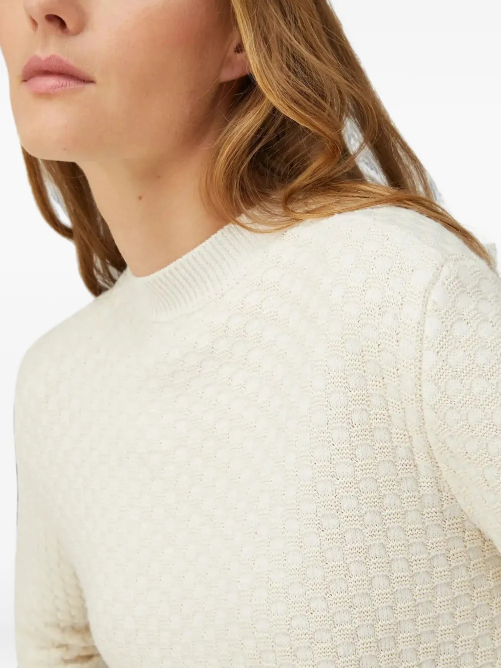 RETORI Damier trui met jacquard Beige