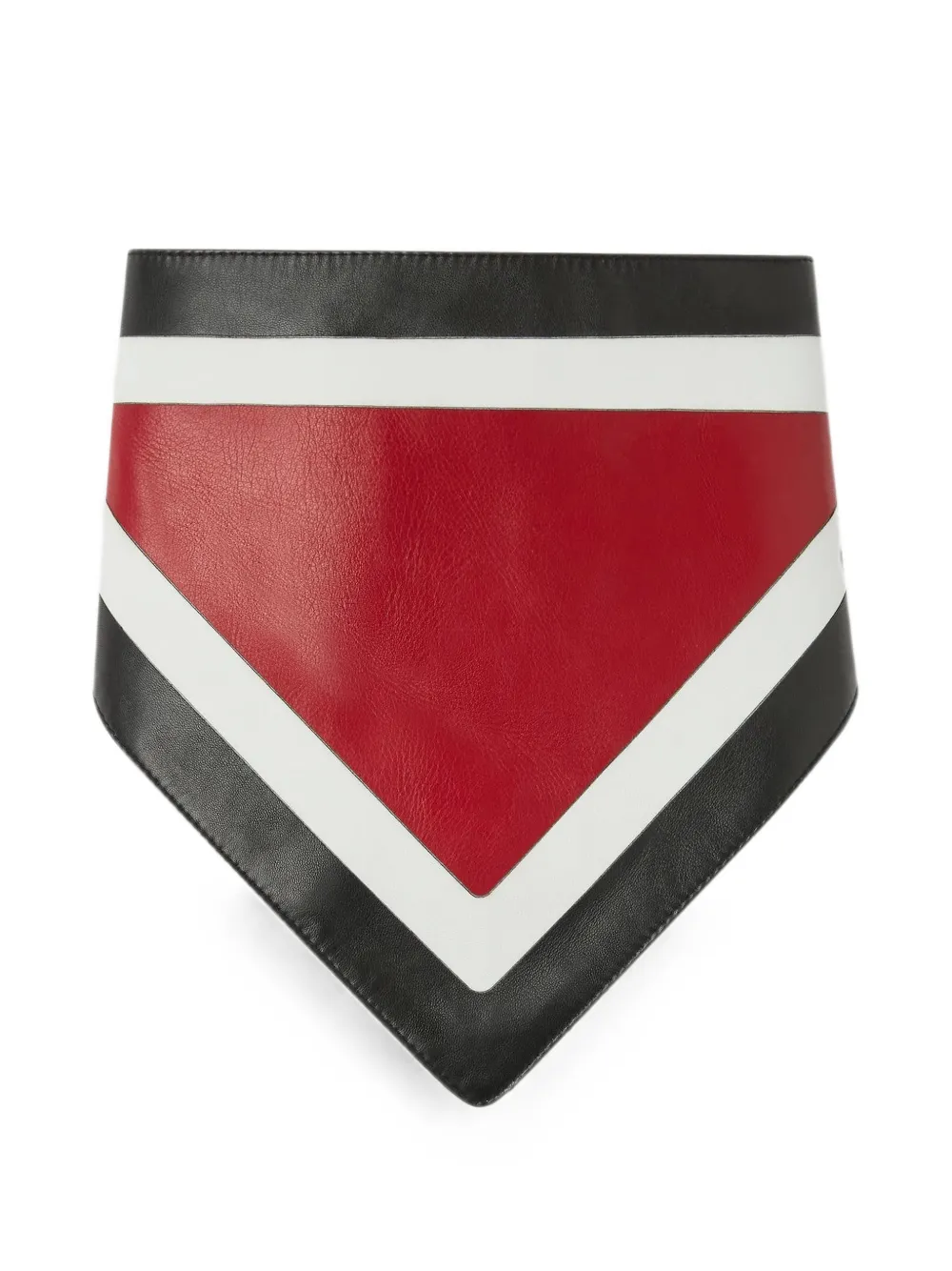RETORI color-block lambskin bandana scarf - Rosso