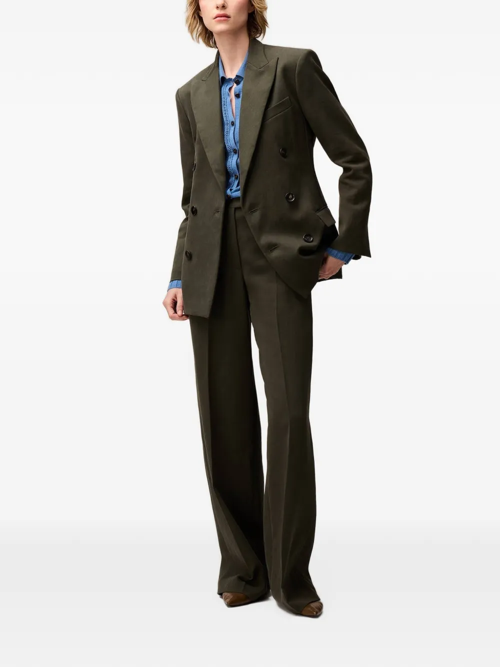 RETORI Blazer met dubbele rij knopen Groen