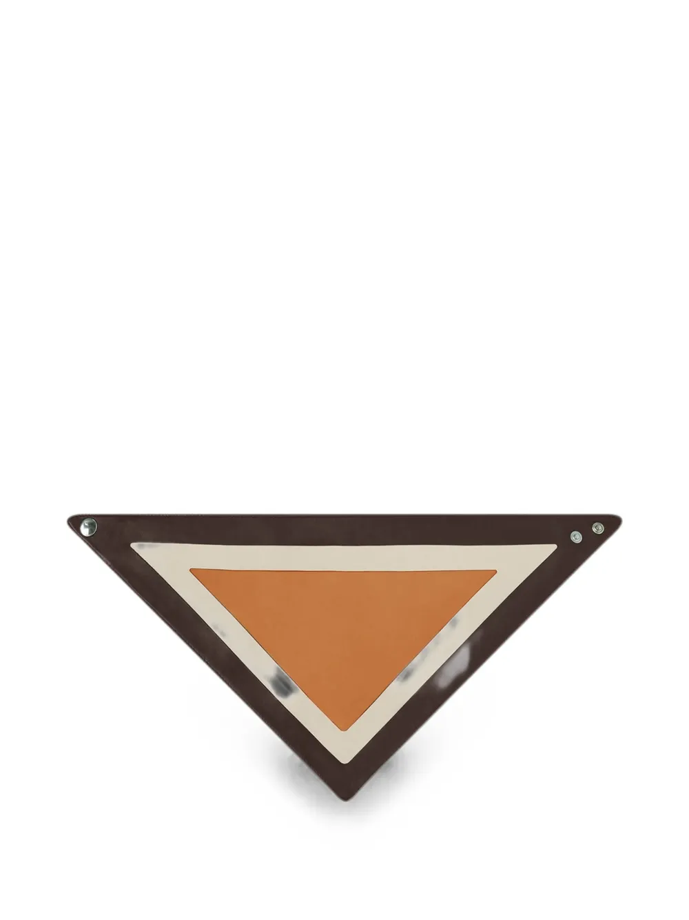 RETORI color-block lambskin scarf - Marrone