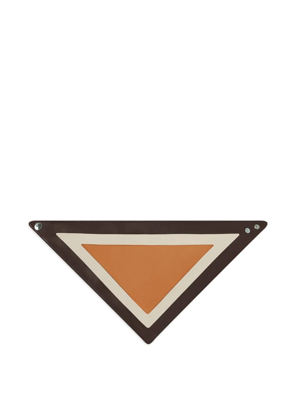RETORI color-block lambskin scarf - Marrone