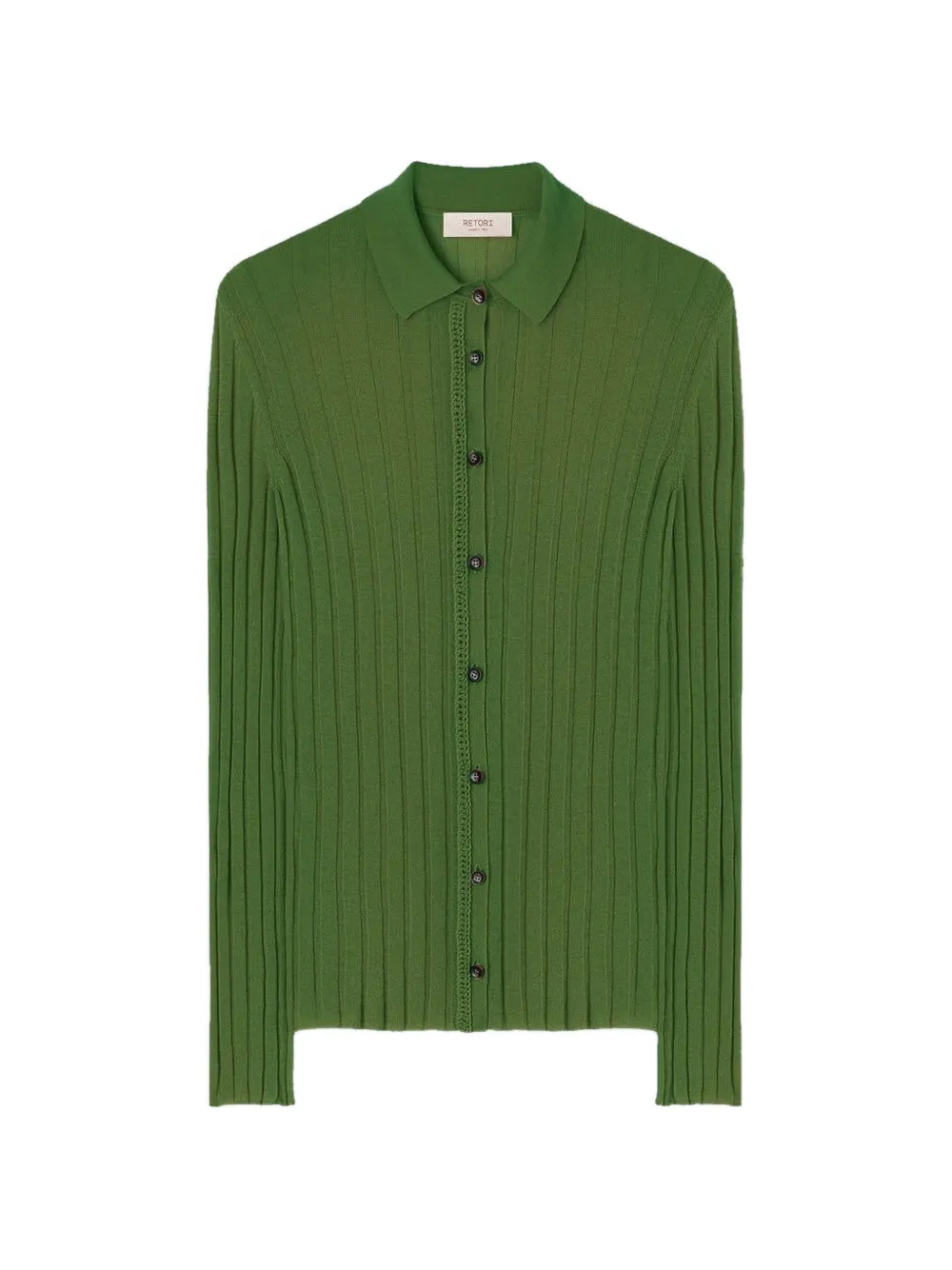 Retori Ribbed-knit Cardigan In Green