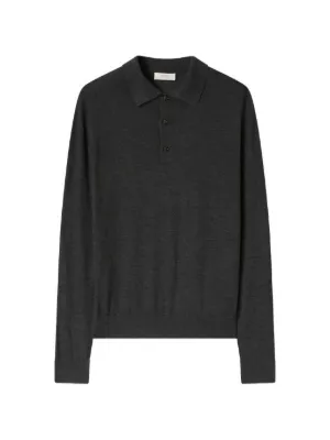 AURALEE ポロシャツ ブラック メンズ Auralee ロングスリーブ ポロシャツ | ブラック | FARFETCH JP