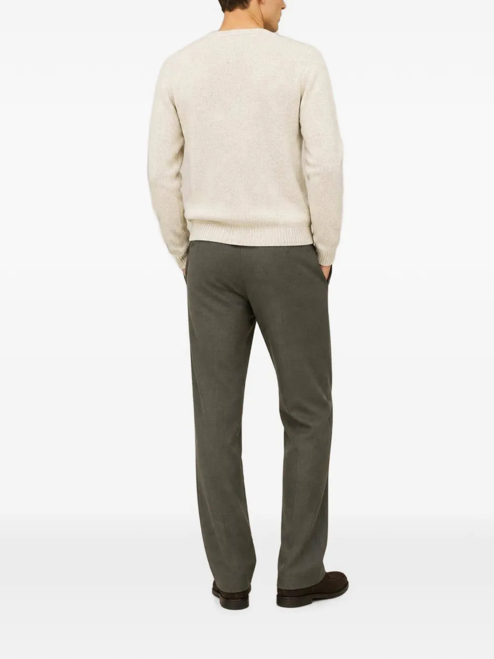 RETORI Broek met riemlussen Grijs