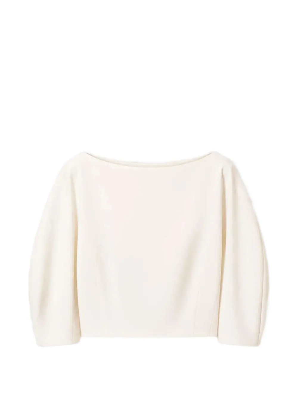 RETORI button-detailed three-quarter sleeve top - Neutrals