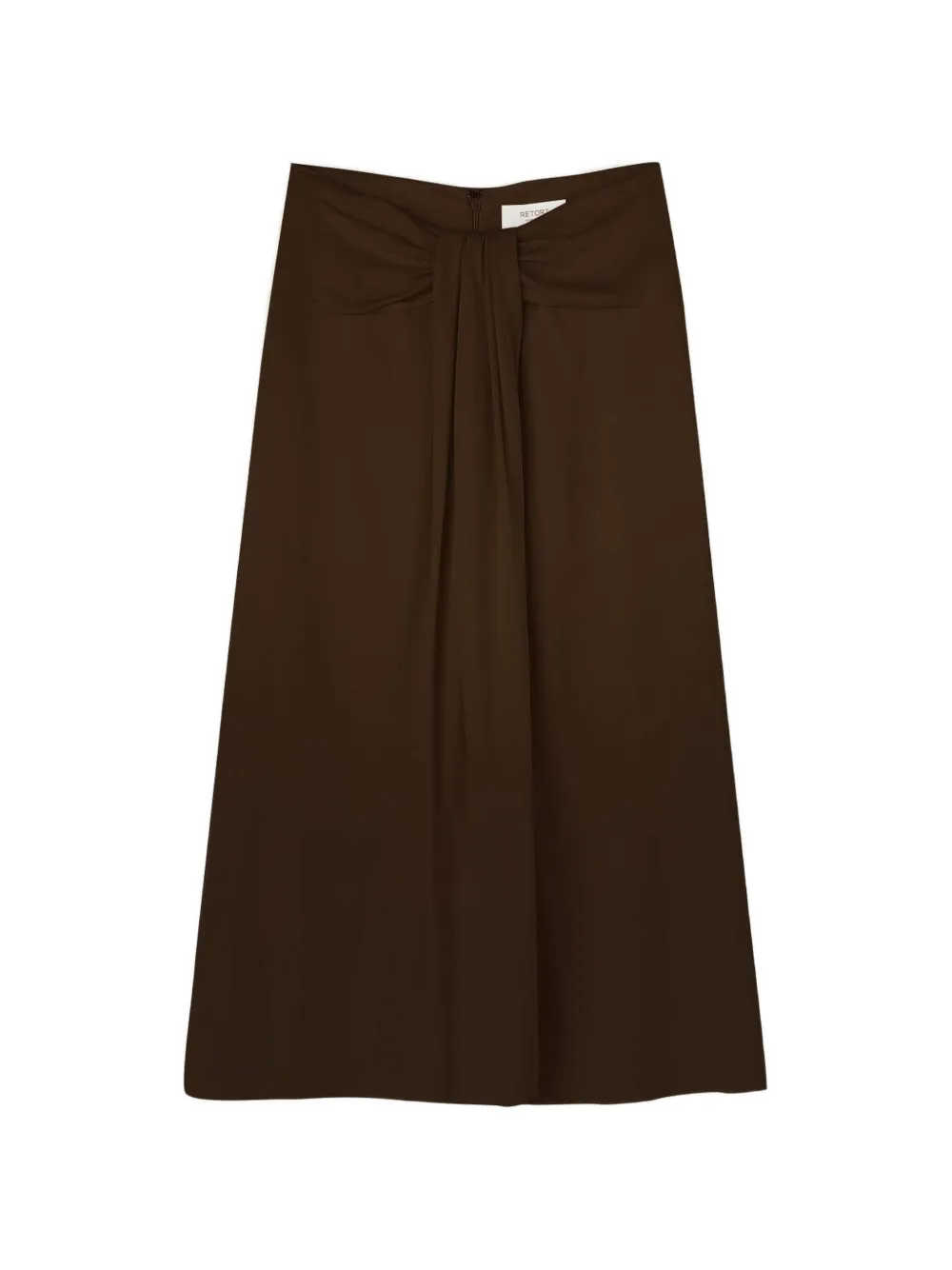 RETORI draped midi skirt - Marrone