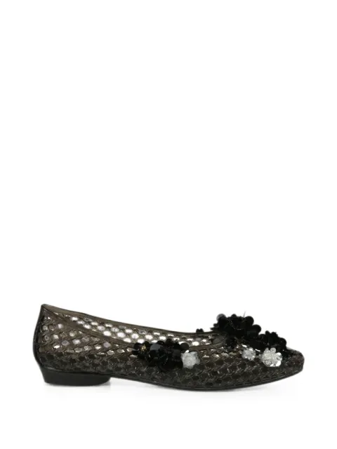 HEAVENLY JELLY Lily floral-appliqué ballet flats