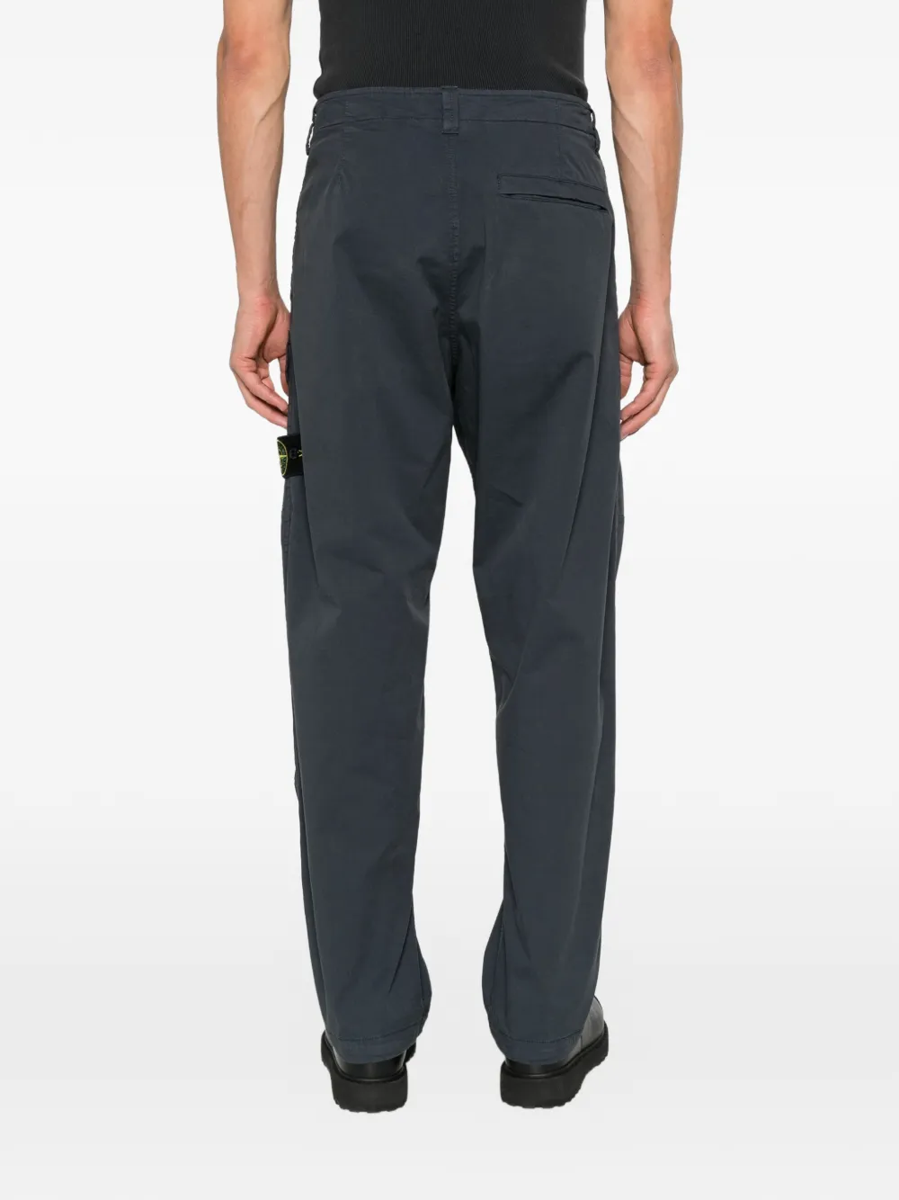Stone Island Cargo broek met logopatch Blauw