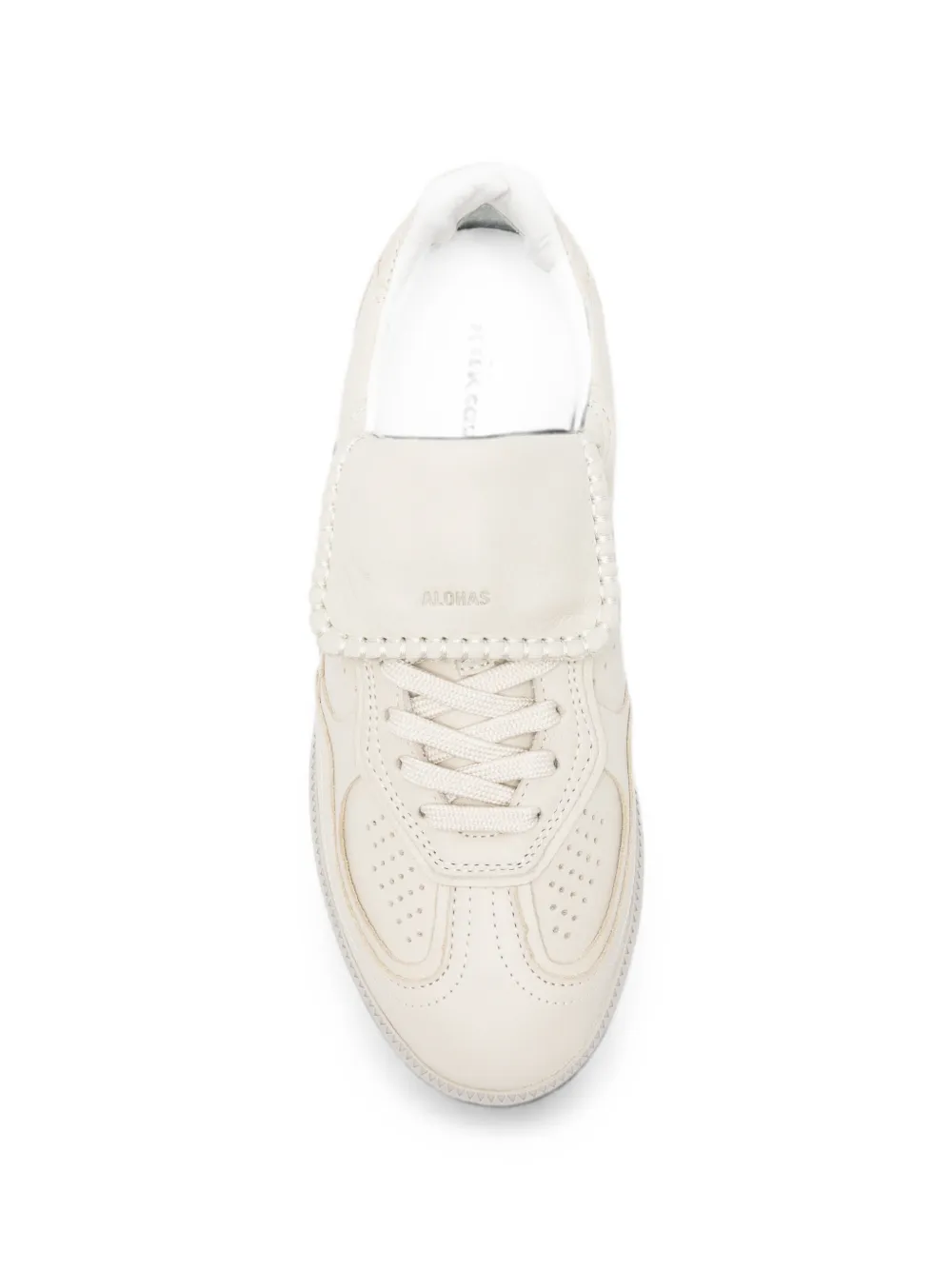 ALOHAS foldover-tongue leather sneakers Beige