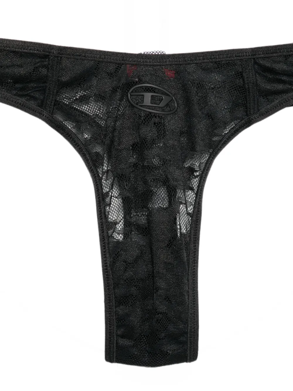 Diesel MICRO-PUNCHY-UTLT string met logoplakkaat Zwart