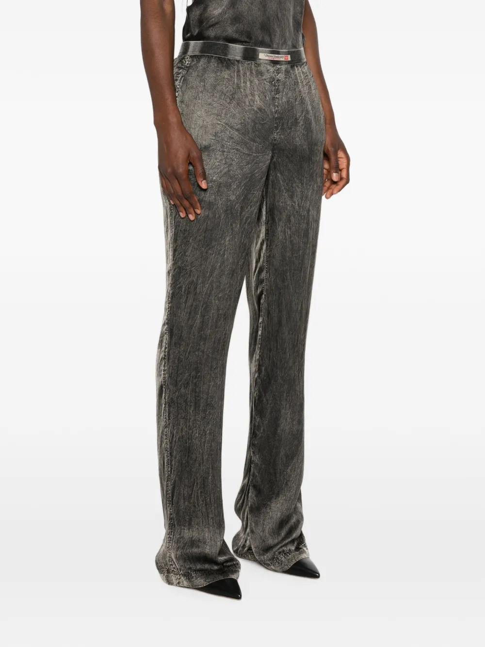 Diesel Yuna broek met elastische tailleband Grijs