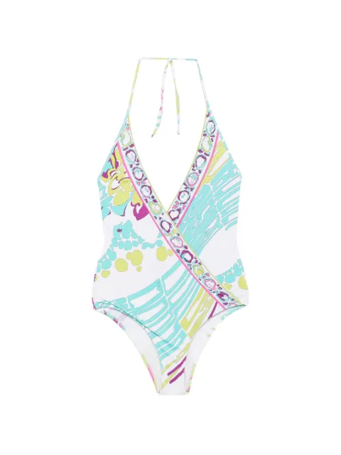 PUCCI Pre-Owned 2000s abstract-print halter-neck swimsuit
