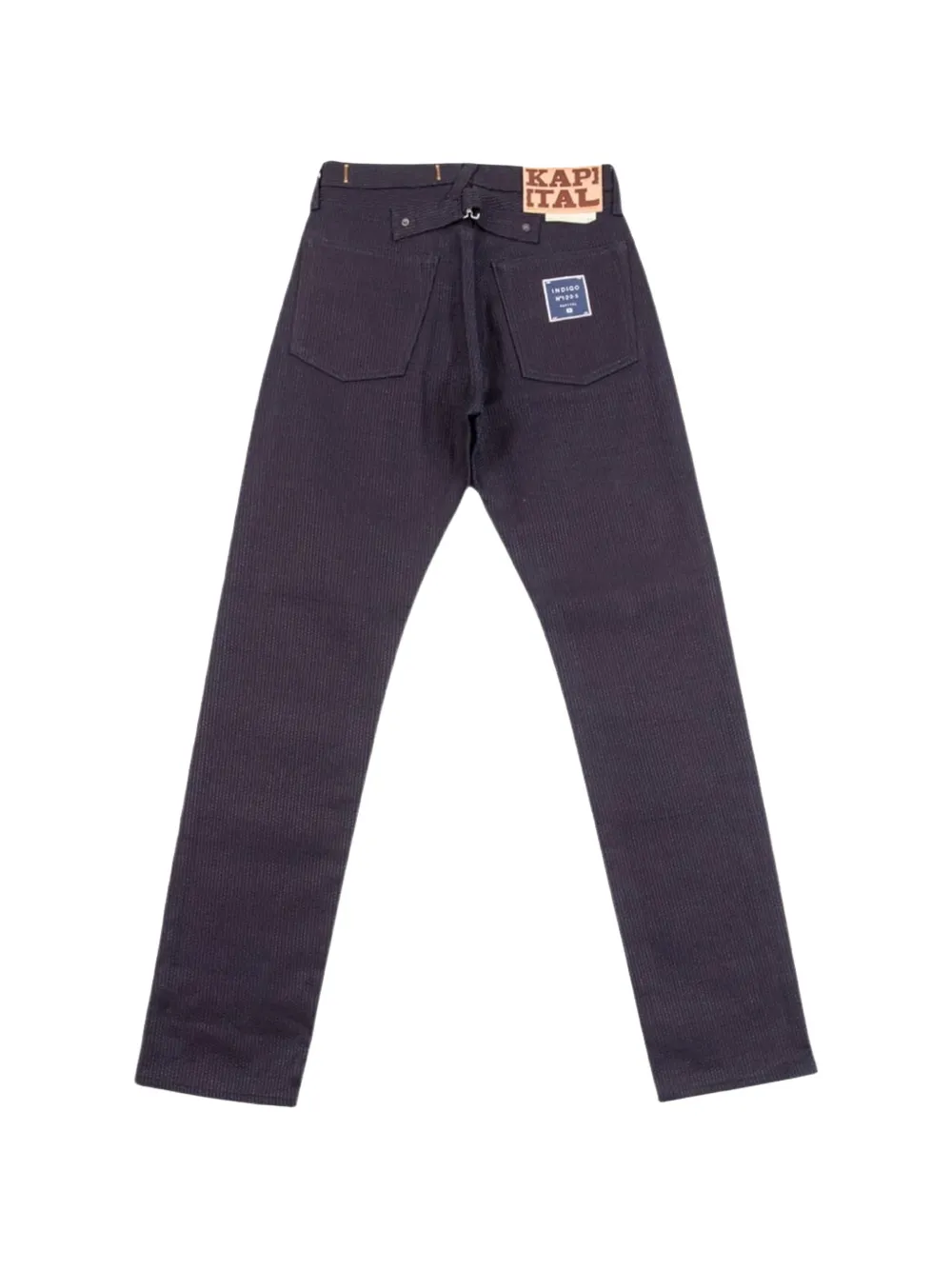 KAPITAL Century Monkey Cisco denim broek Blauw