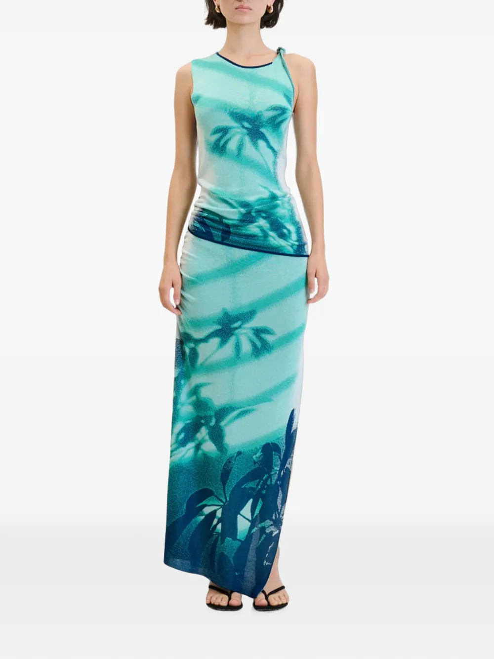 PH5 Lina midi-rok met ruches Groen