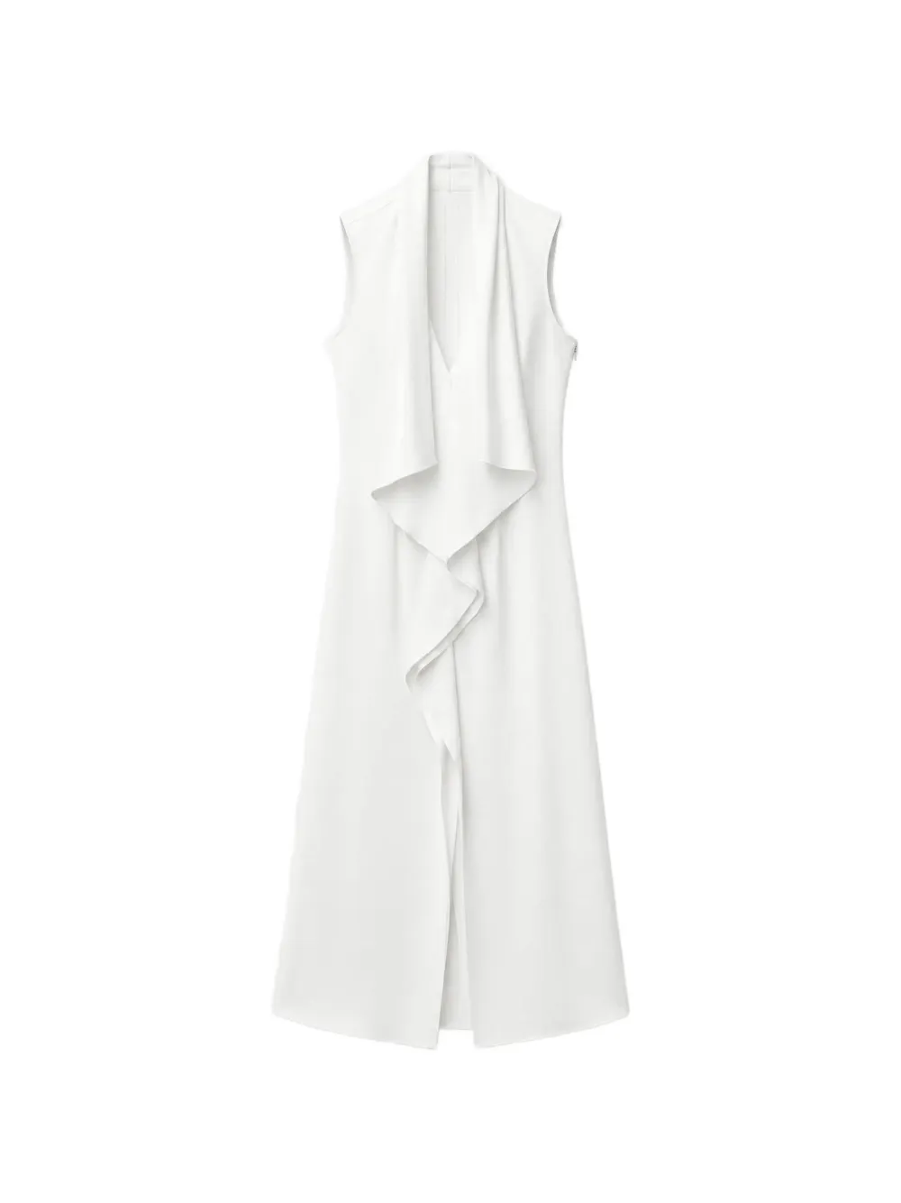 RETORI draped sleeveless midi dress - White