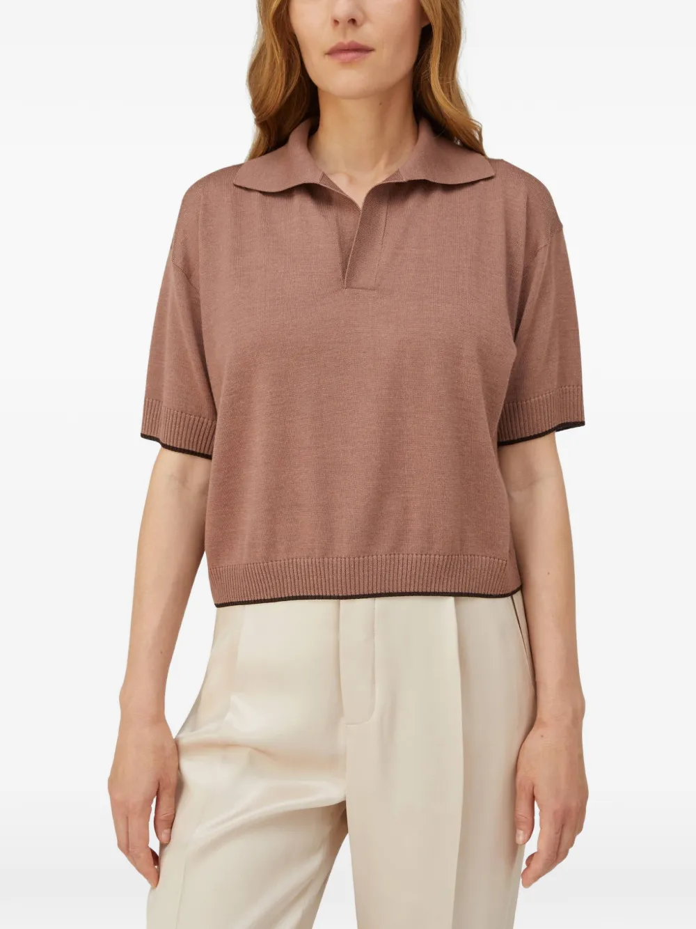 RETORI Poloshirt met korte mouwen Roze