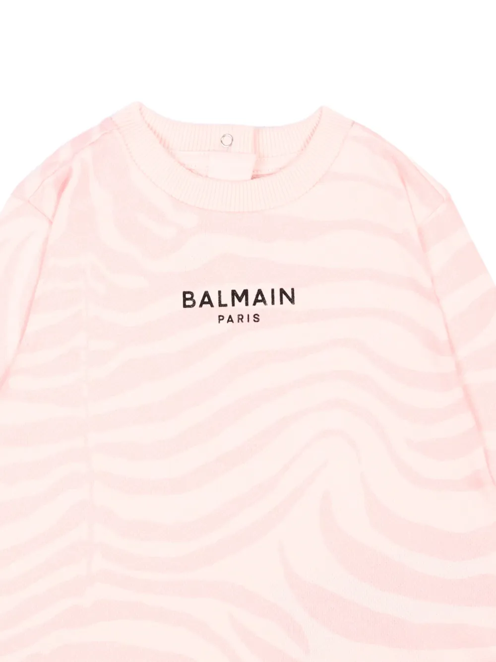 Balmain Kids Sweater met zebra-print en logo-detail Roze