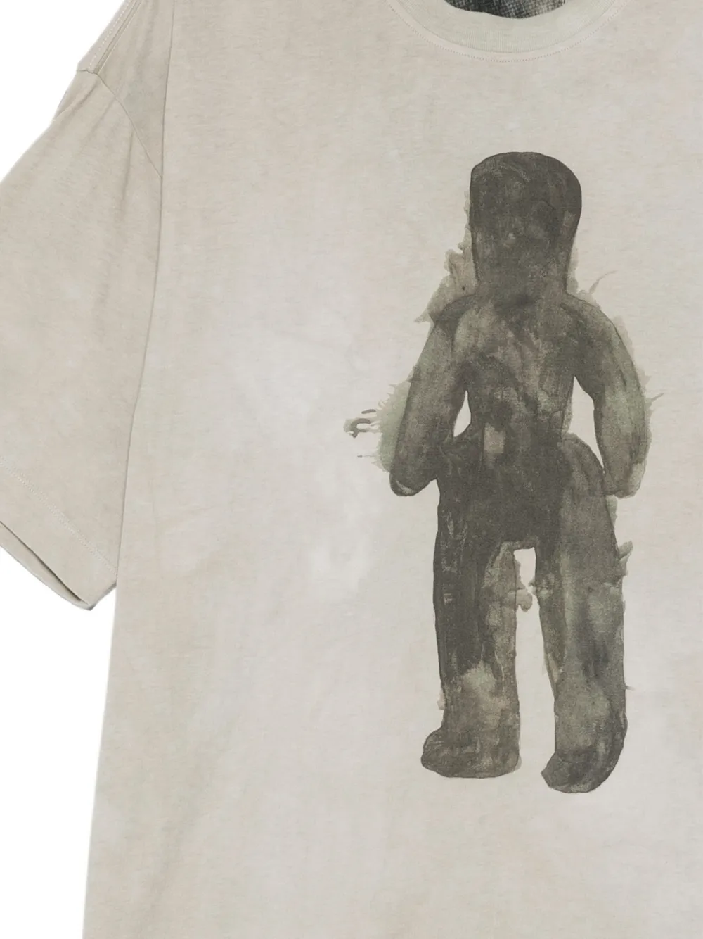 Ziggy Chen T-shirt met digitale print Grijs